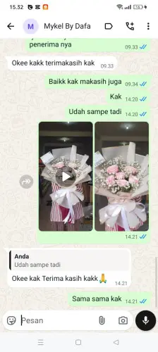 Testimonial Buket Bunga cinere